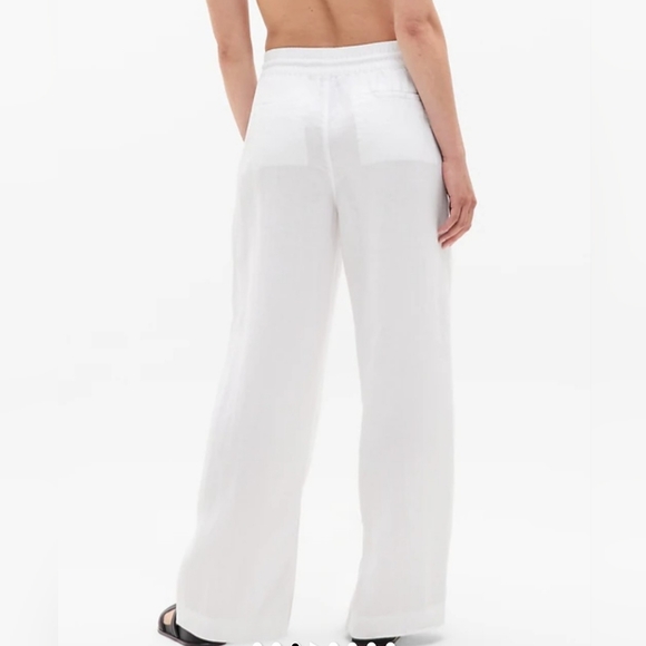 Athleta Linen Pants Retreat Linen High Rise Wide Leg Pant Women's size 14 - Picture 2 of 11